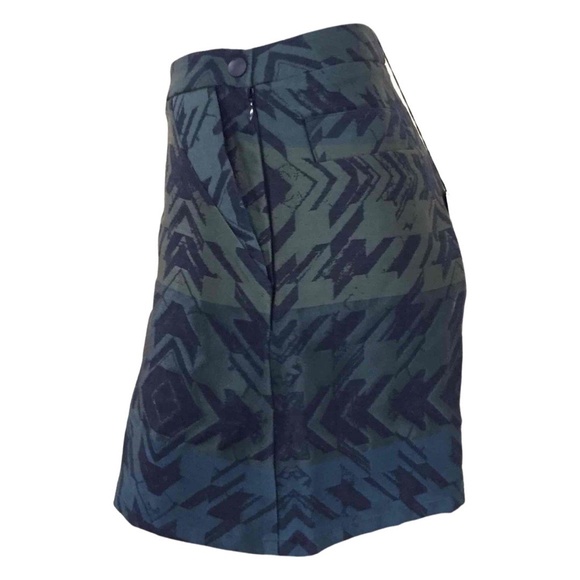 NWT Designer Risto Green/Teal Jacquard Skort Shorts w/ Pockets - Picture 6 of 16